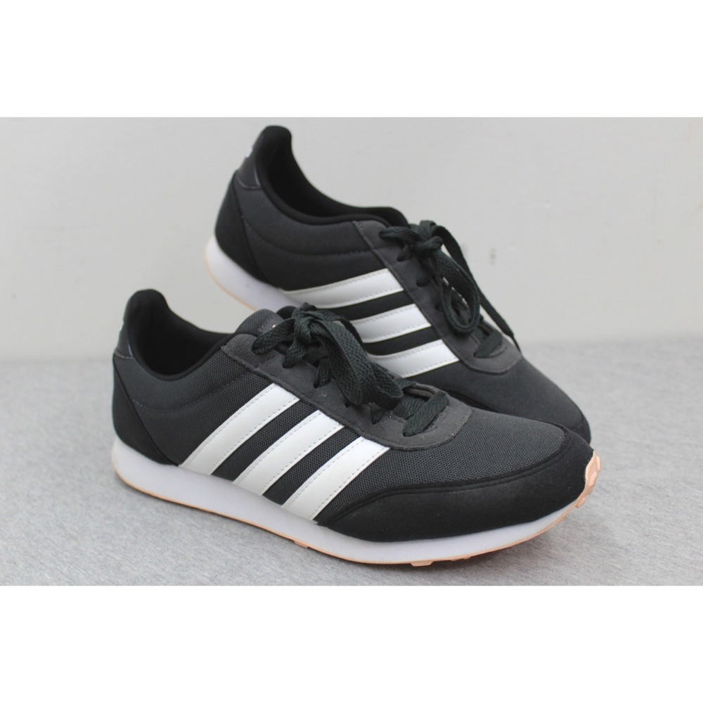 Adidas Shoes Womens 8.5 Black V Racer 2.0 DB0432 Low Top Sneakers Casual Mesh